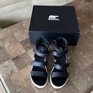 Sorel Cameron multistrap wedge sandals